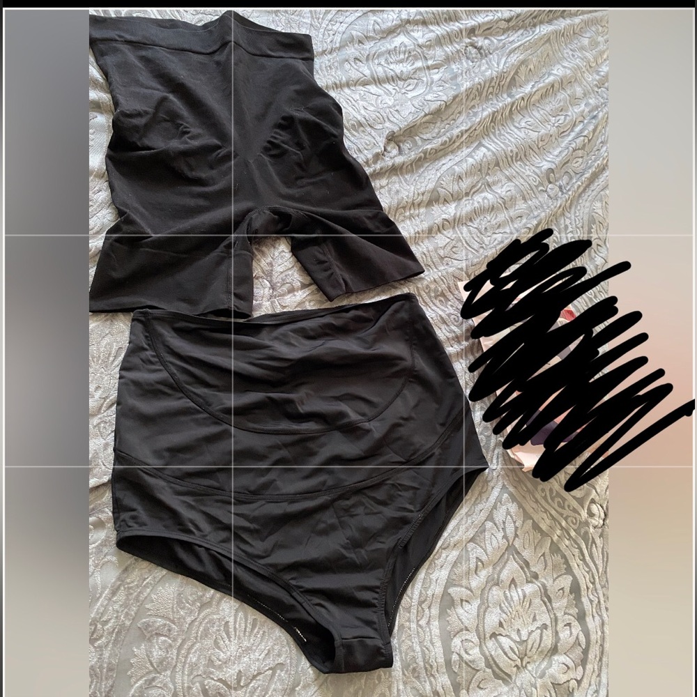 Seamless maternity shape wear and swim bottoms size large